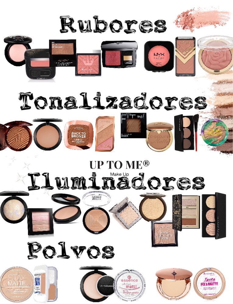 Recomendados: Rubor, Tonalizador, Iluminador y Polvo